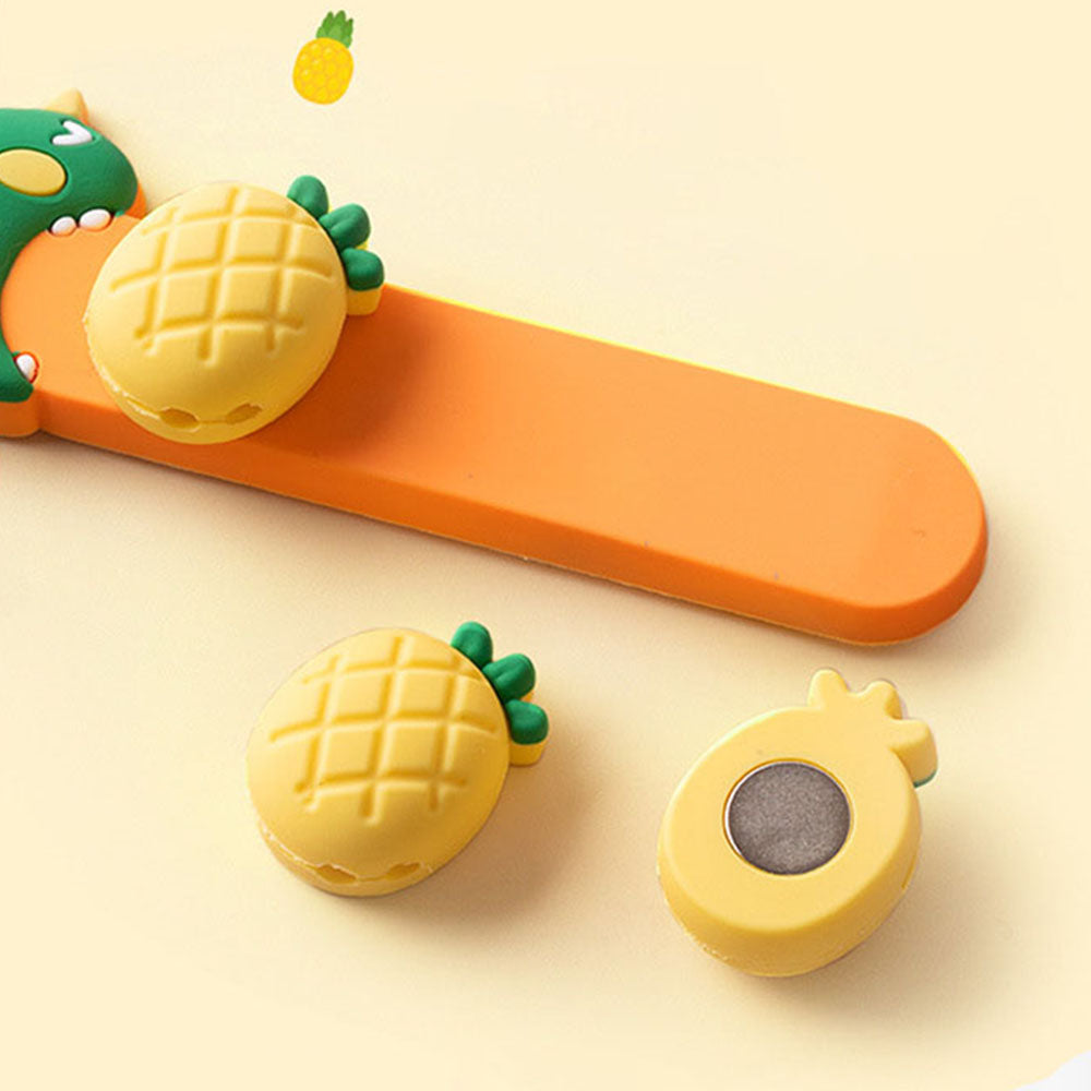 Cute Dinosaur Magnetic Cable Manager 3-Slot Data Cable USB Cord Fixing Holder Organizer Cute Dinosaur Magnetic Cable Manager 3-Slot Data Cable USB Cord Fixing Holder Organizer